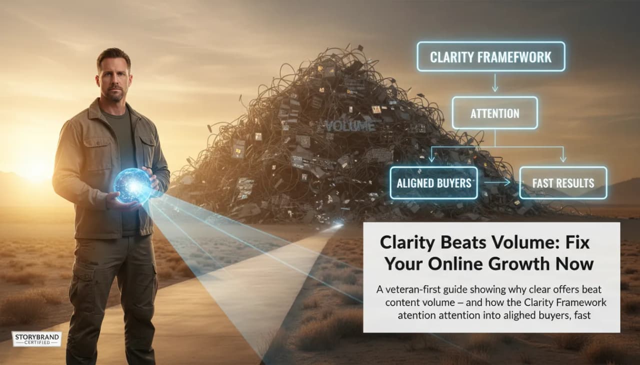 Clarity Beats Volume: Fix Your Online Growth Now Cover