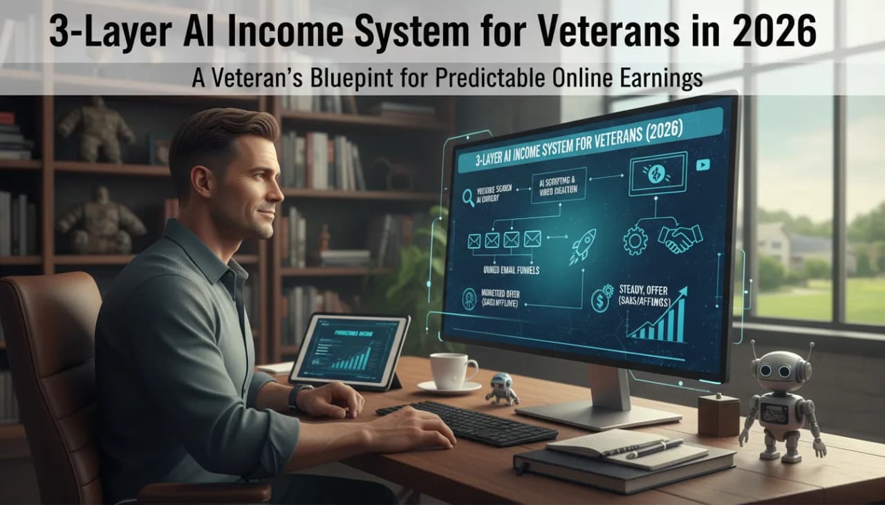 3-Layer AI Income System for Veterans in 2026 Cover