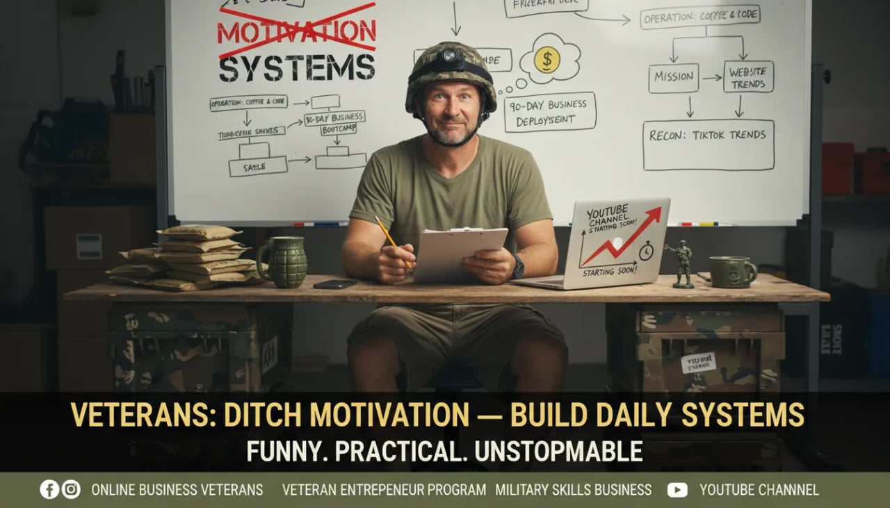 Veterans: Ditch Motivation — Build Daily Systems Cover