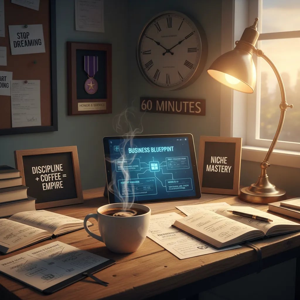 Stop Dreaming, Start Niche-Picking: My 60-Minute Coffee-Fueled Veteran Entrepreneur Blueprint Cover