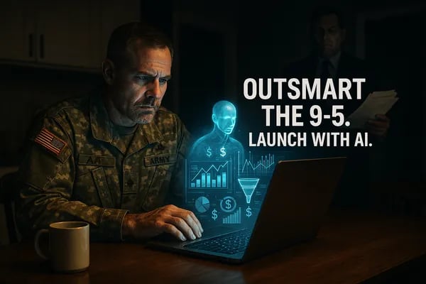 How Veterans Outsmart the 9-5 with AI-Powered Side Hustles (And Why It Feels Like Winning a War) Cover