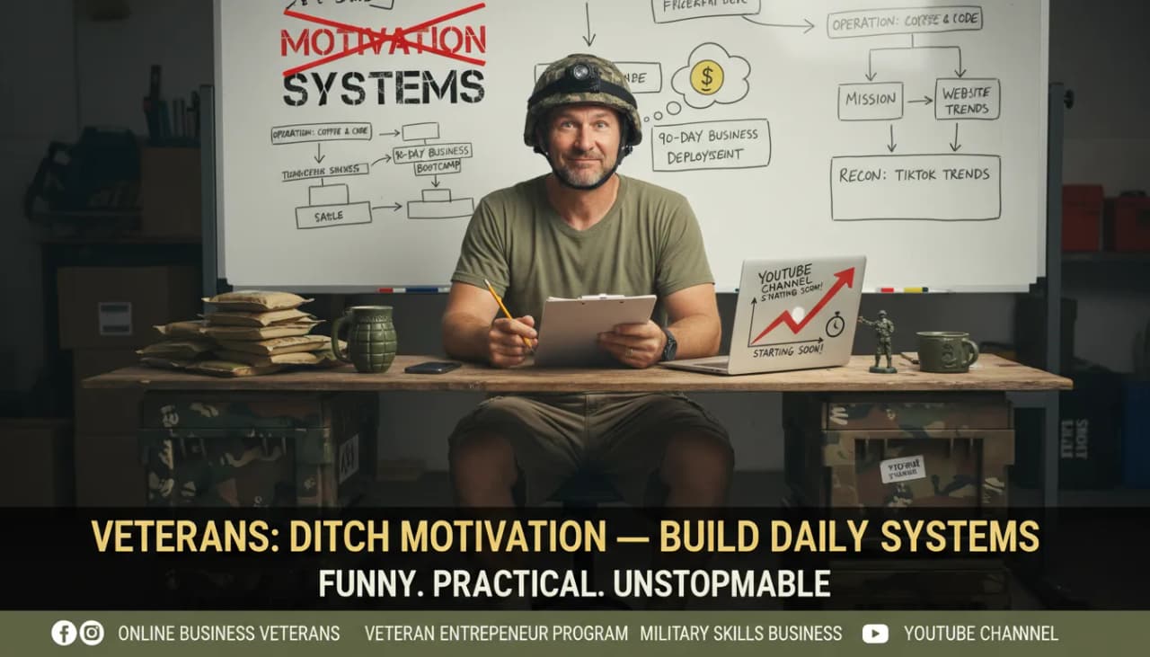Veterans: Ditch Motivation — Build Daily Systems Cover