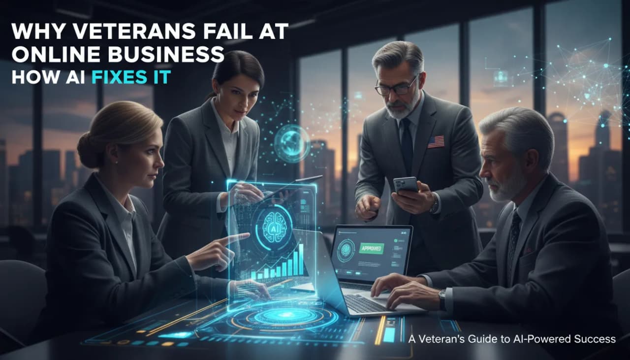 Why Veterans Fail at Online Business — How AI Fixes It Cover