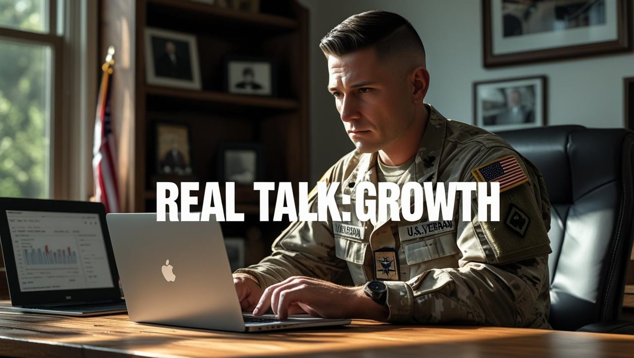 No Sugarcoating: Real Talk for Veterans Chasing Online Business Dreams Cover